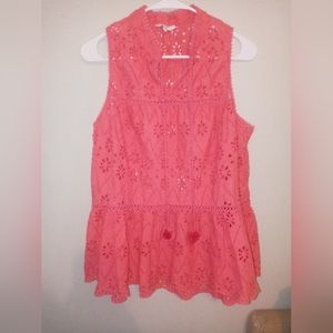 Crown&Ivy size large light pink tank top